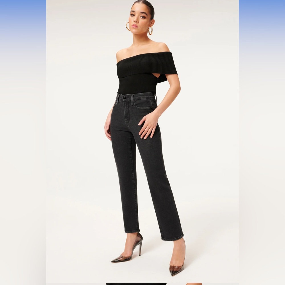 Good American Good Legs Black Jeans